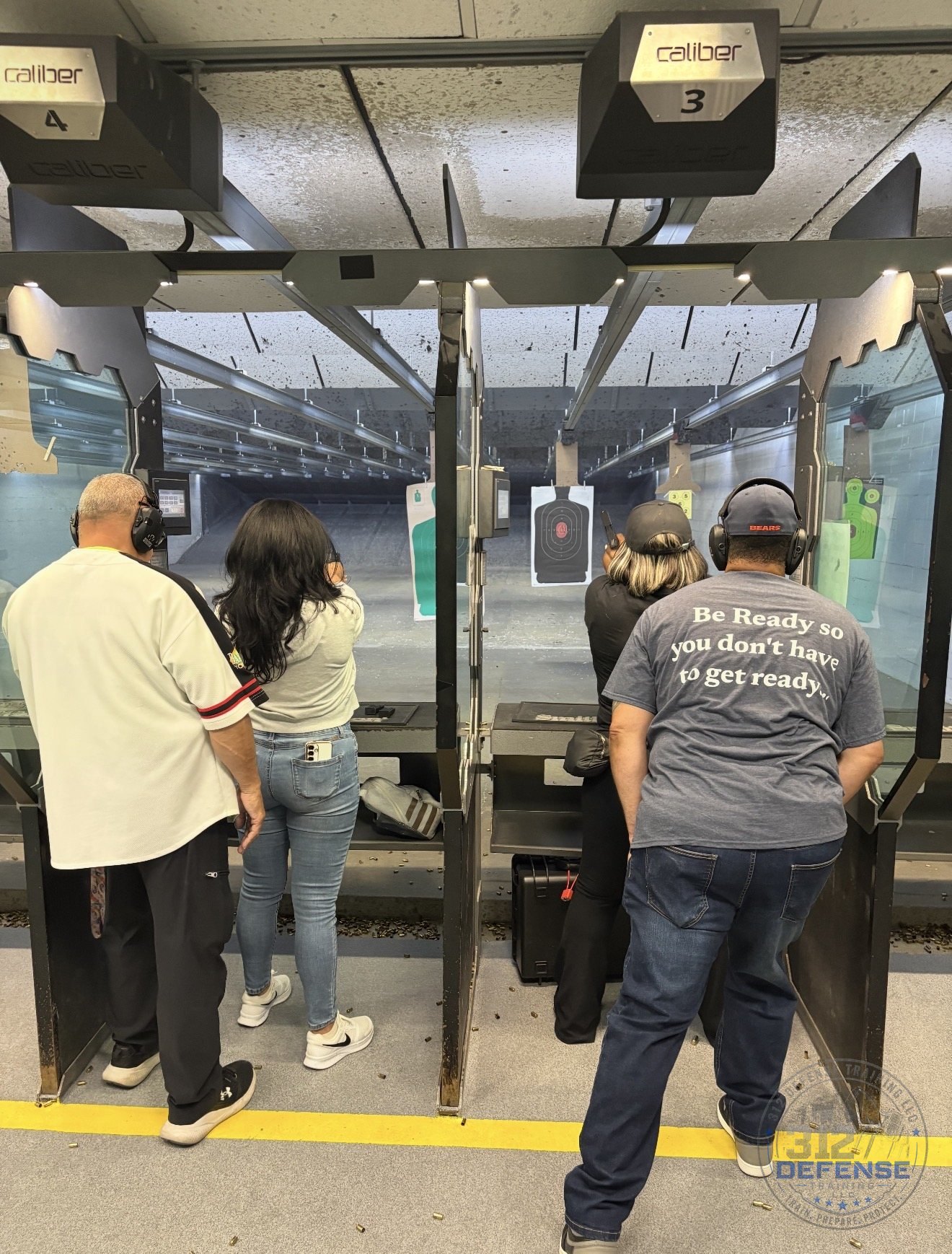 Students participating in supervised live-fire range training